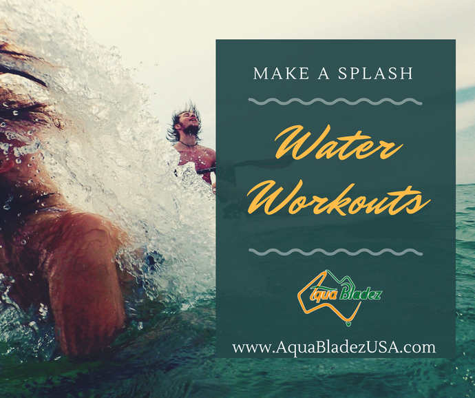 Make a splash in your water workout with Aqua Bladez! Take you fitness everywhere!